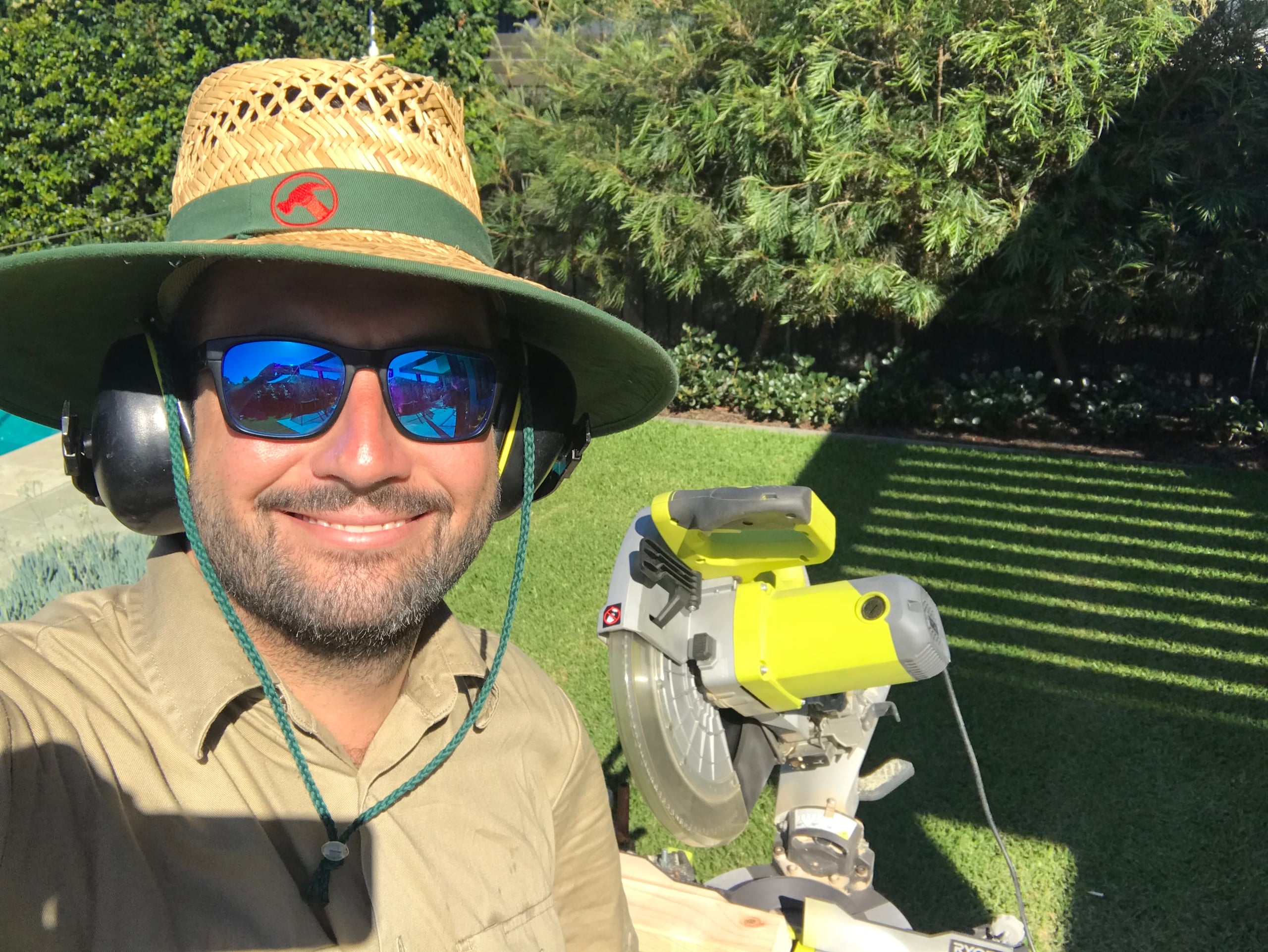Andrew Riley working on a build project