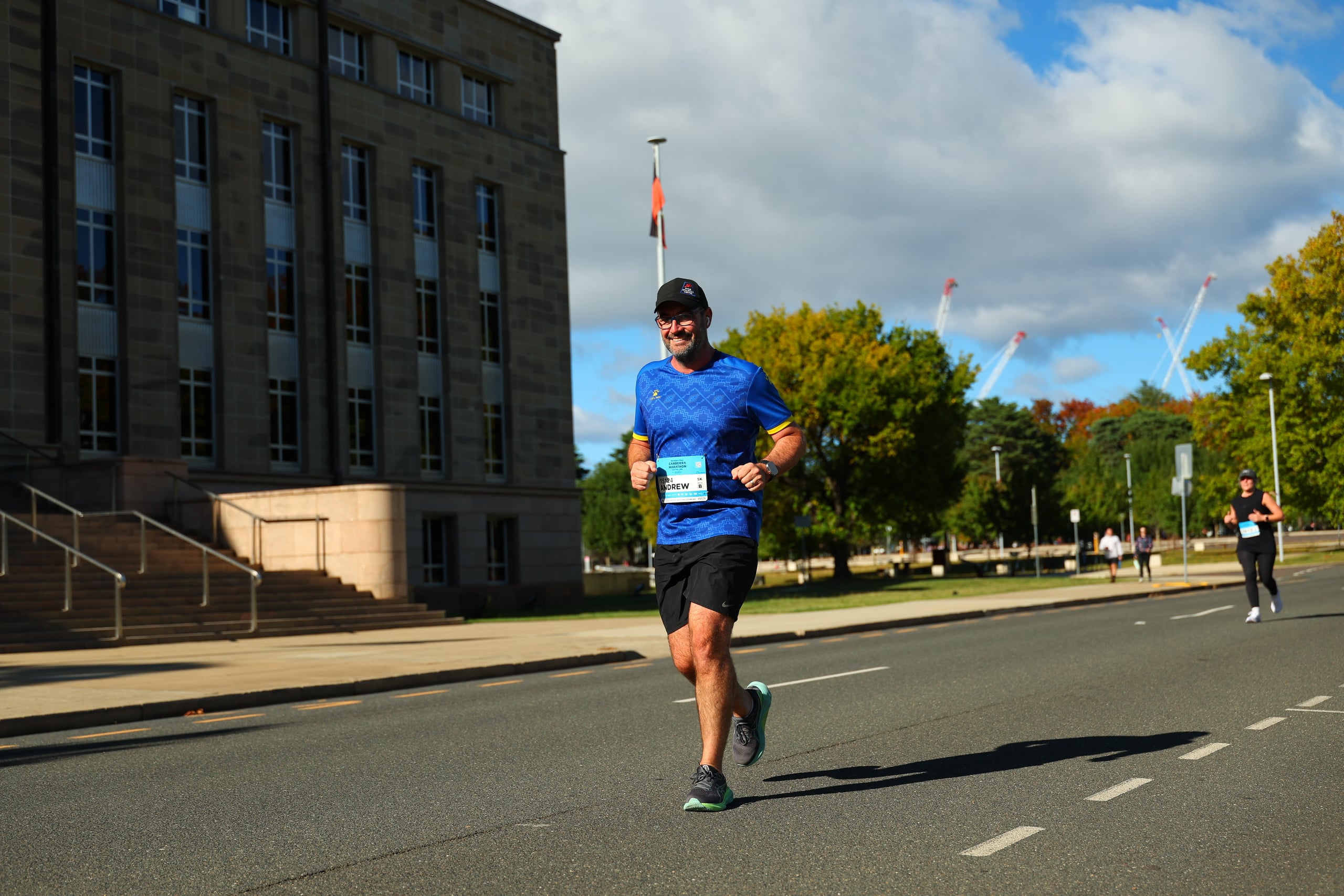 Andrew Riley running during an event