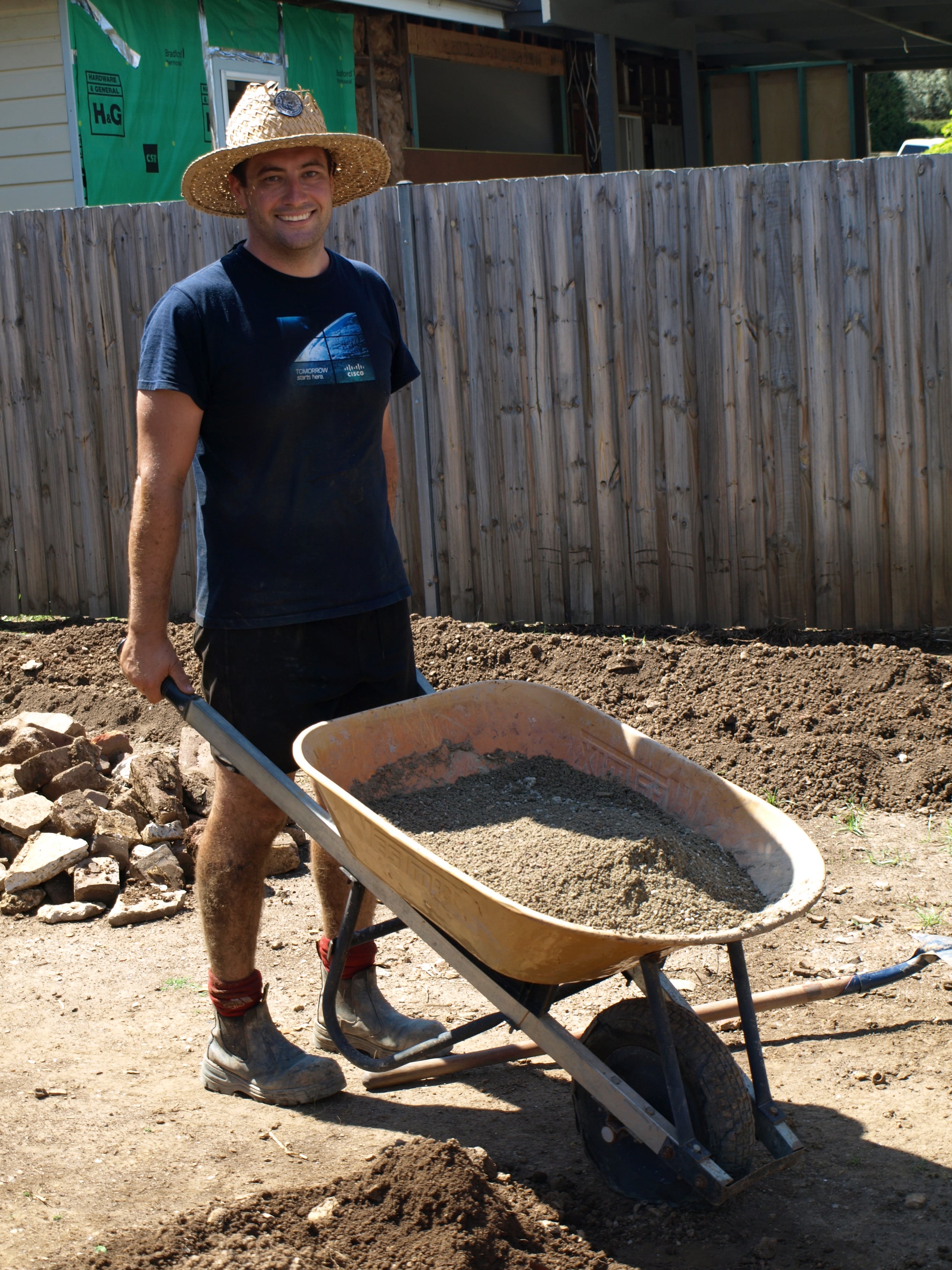 Andrew Riley working on a hands-on build project